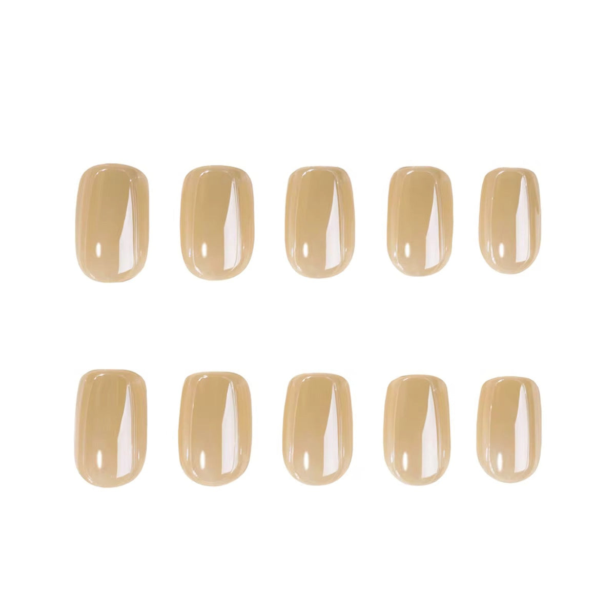 Classic Latte Square press-on nails