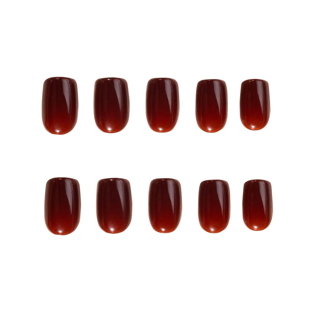 Classic Oxblood Square press-on nails