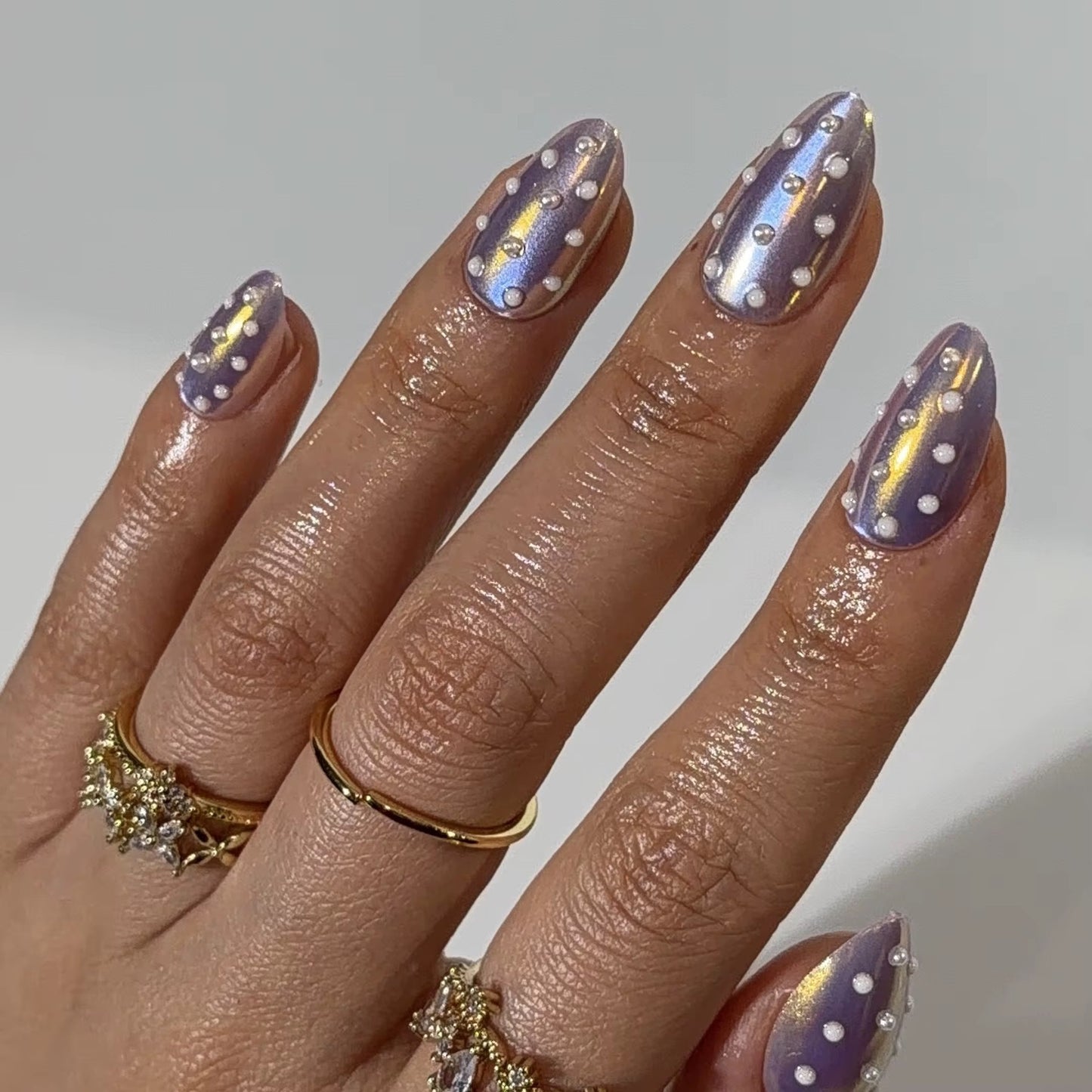 Iridescent Pearl Dream on hand