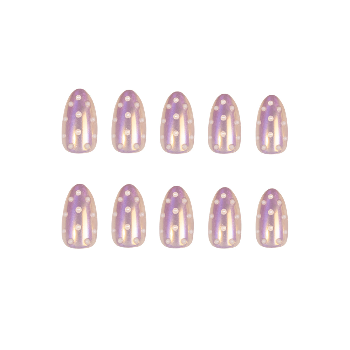 Iridescent Pearl Dream press-on nails