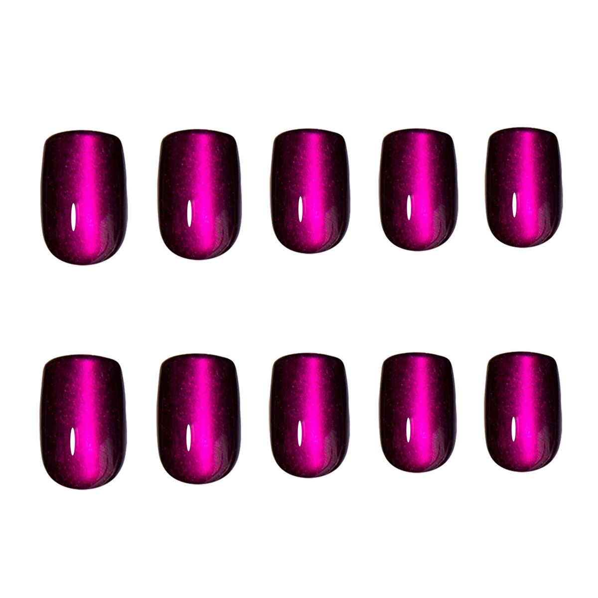 Electric Magenta Chrome press-on nails