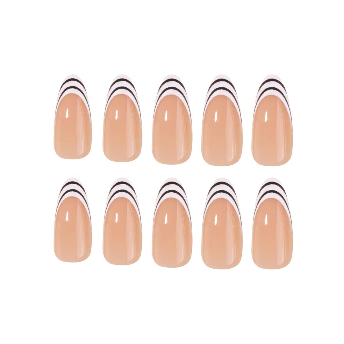Minimalist Lines press-on nails set