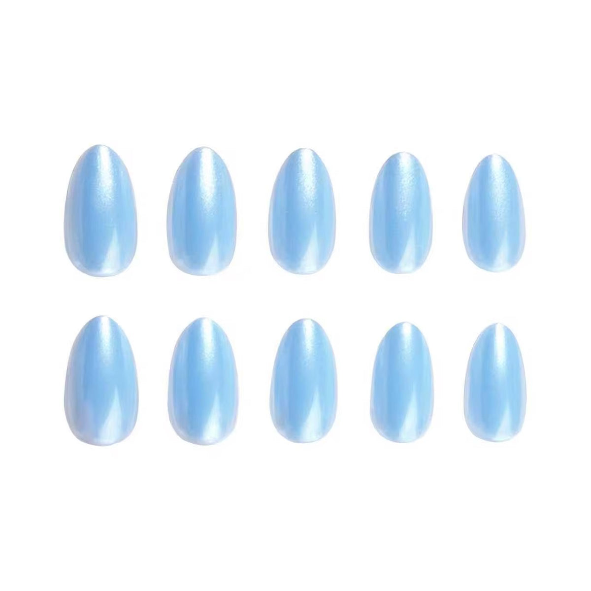 Sky Pearl Almond press-on nails - nails only