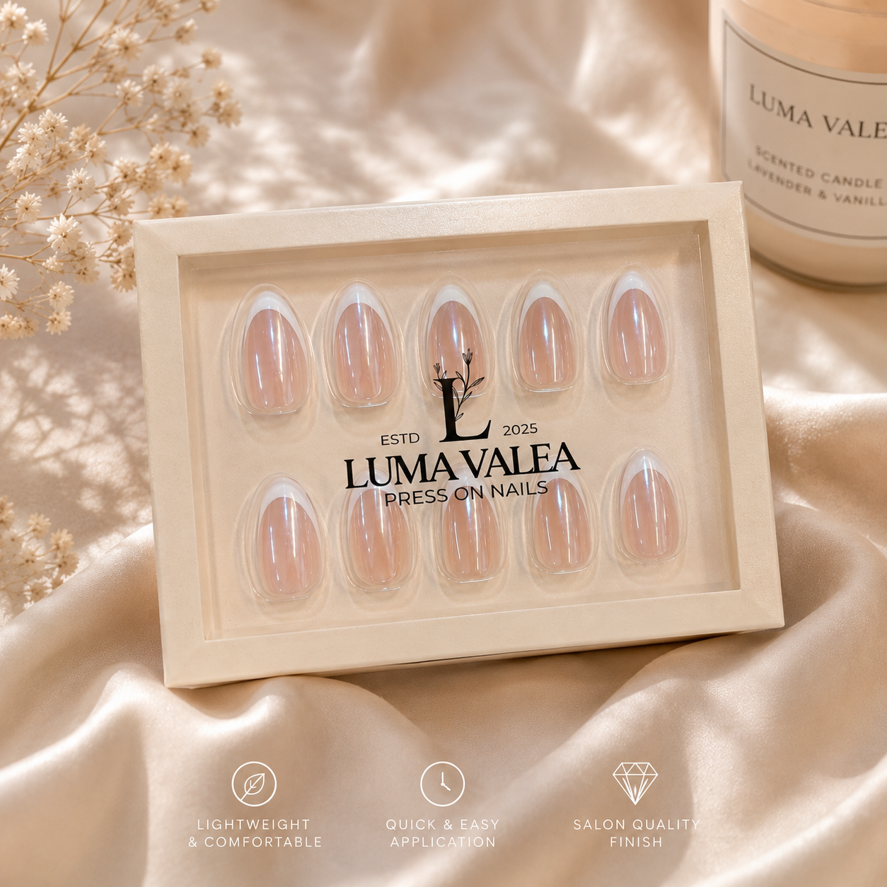 Luma Valea Nude Glossy Press-On Nails