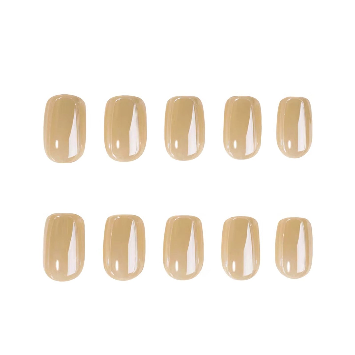 Classic Latte Square press-on nails