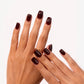Classic Oxblood Square press-on nails on hands