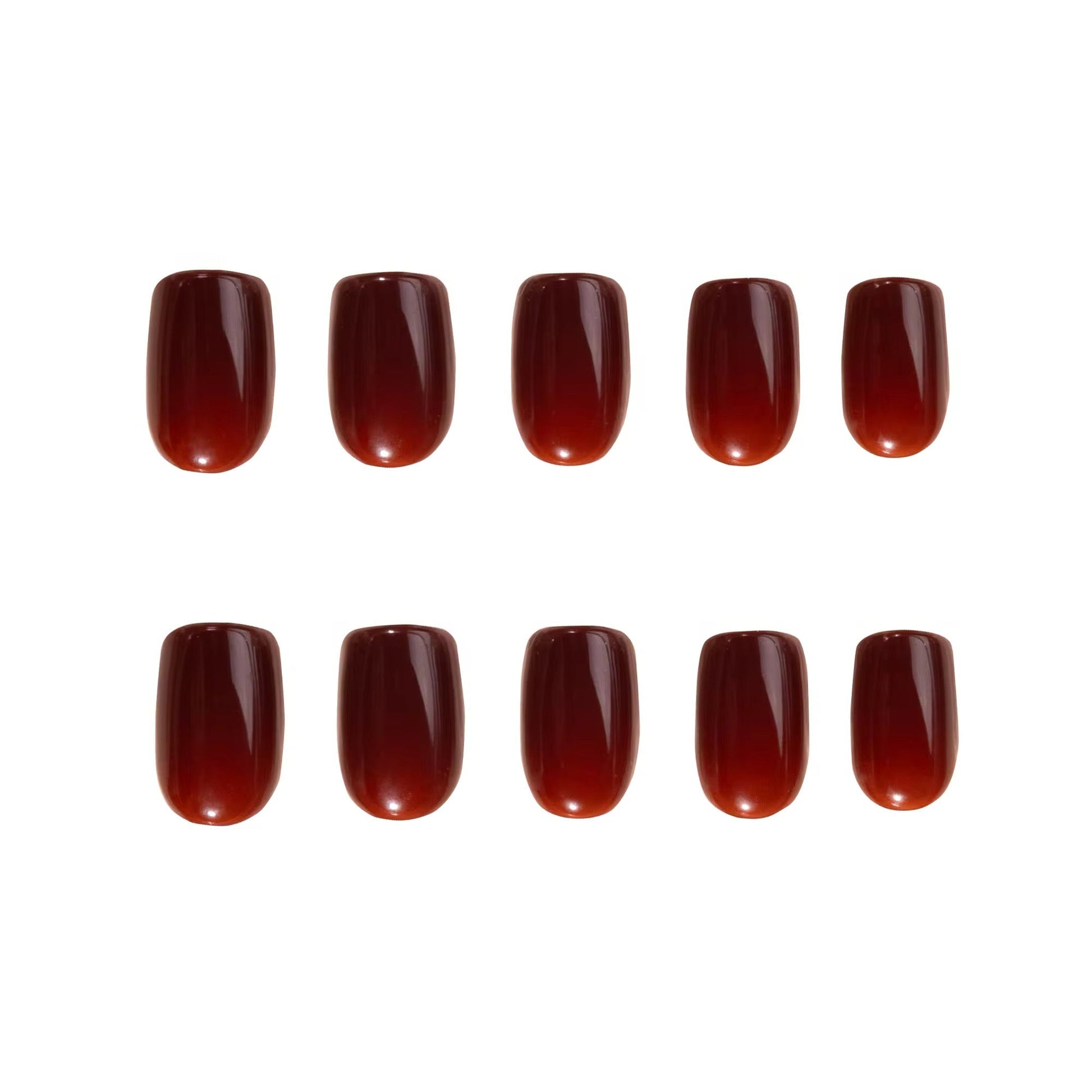 Classic Oxblood Square press-on nails