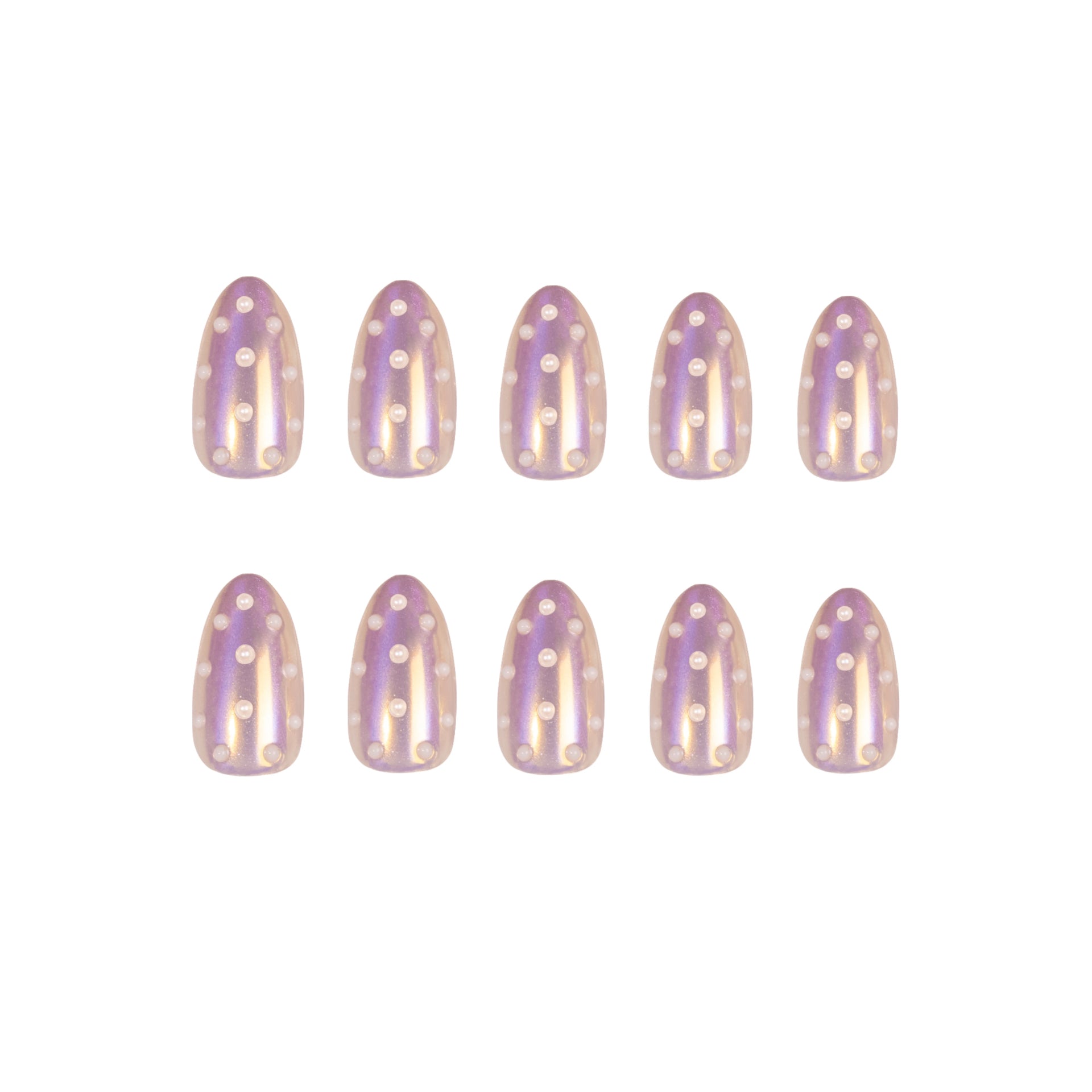 Iridescent Pearl Dream press-on nails