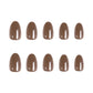 Cocoa Bean almond press-on nails