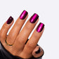Electric Magenta Chrome press-on nails on hand
