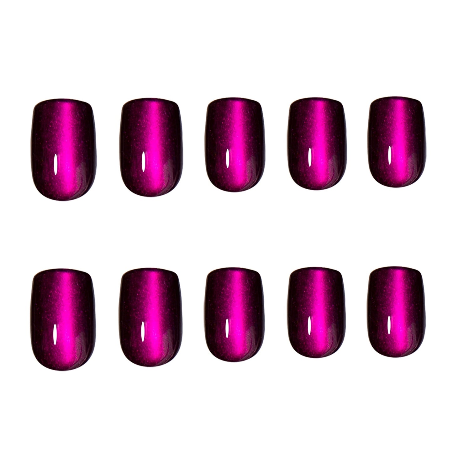 Electric Magenta Chrome press-on nails