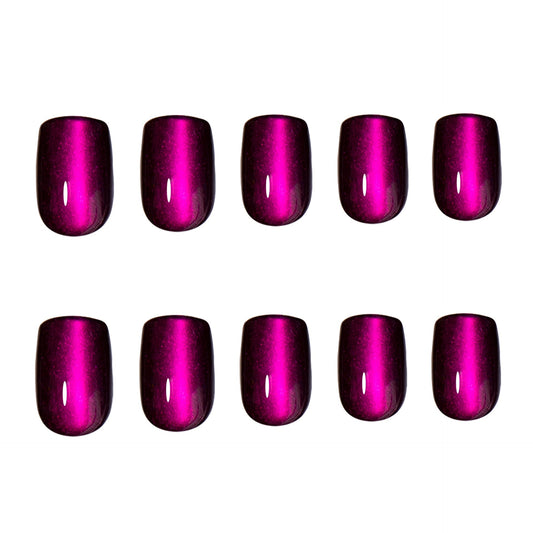 Electric Magenta Chrome press-on nails