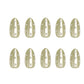 Golden Green Glow Pearls press-on nails - nails only