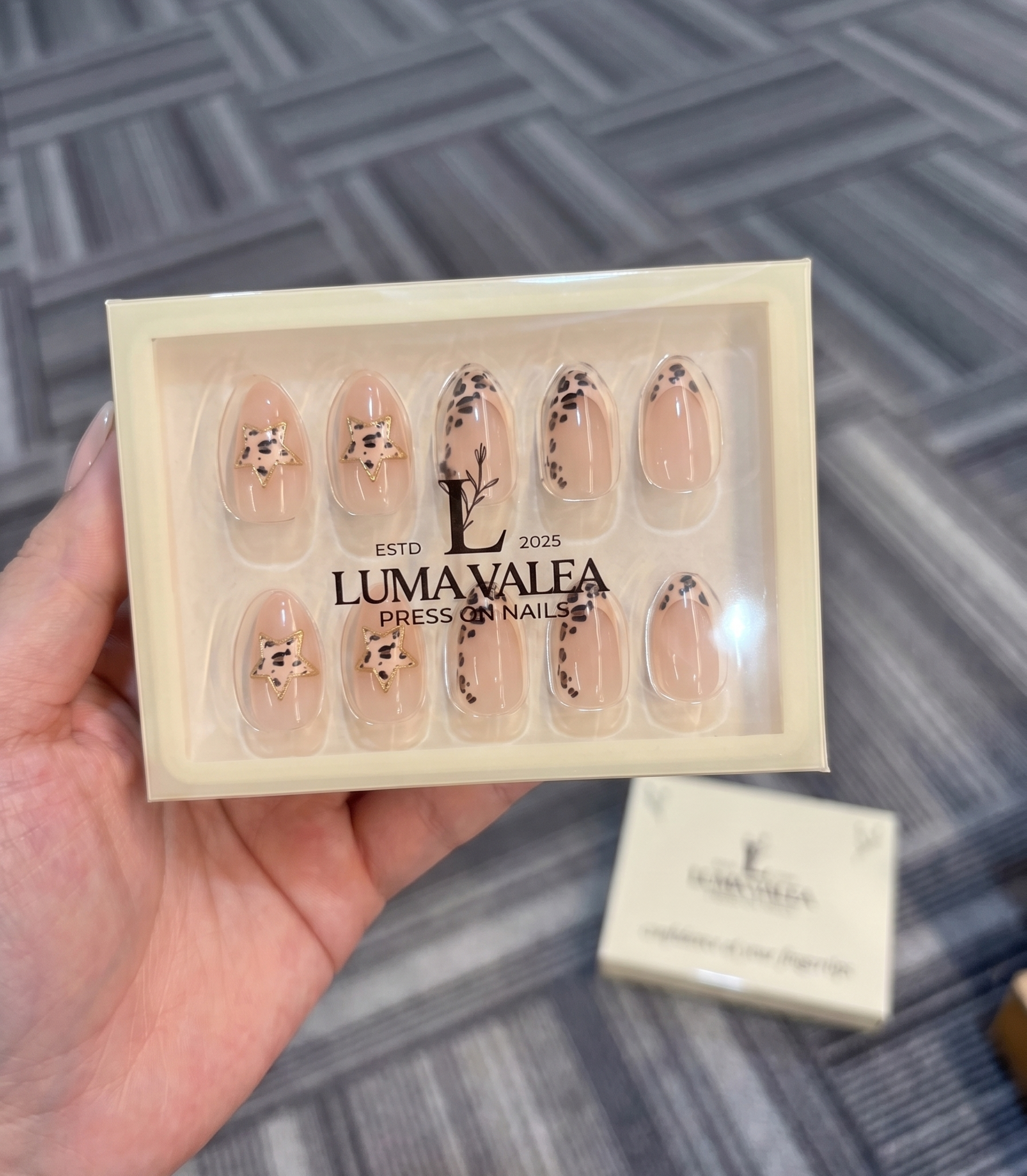 Nude Glossy Leopard Press-On Nails