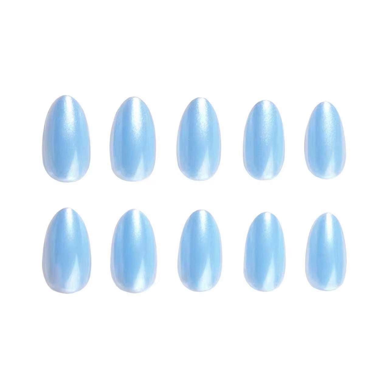 Sky Pearl Almond press-on nails - nails only