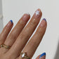 Starry Sky press-ons worn on hand