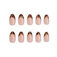 Tortoiseshell French Almond press-on nails